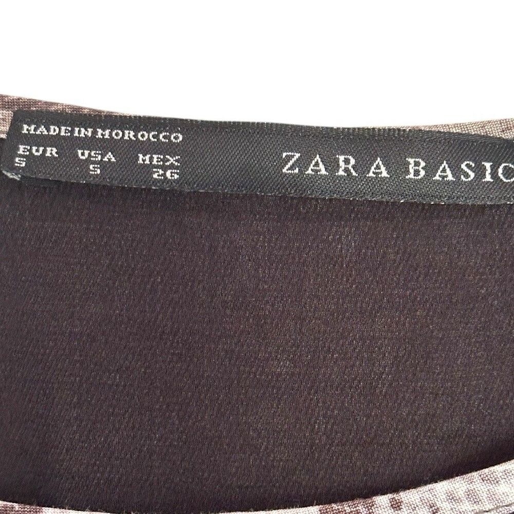 Zara Basic Snakeskin Print Lightweight Dress Blac… - image 3